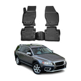 OMAC Alfombrillas De Coche para Volvo XC70 2007-2021 Negro Goma TPE 4Pza